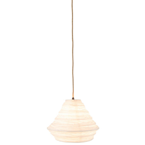 J-Line hanglamp Nest Raffia - rotan - wit