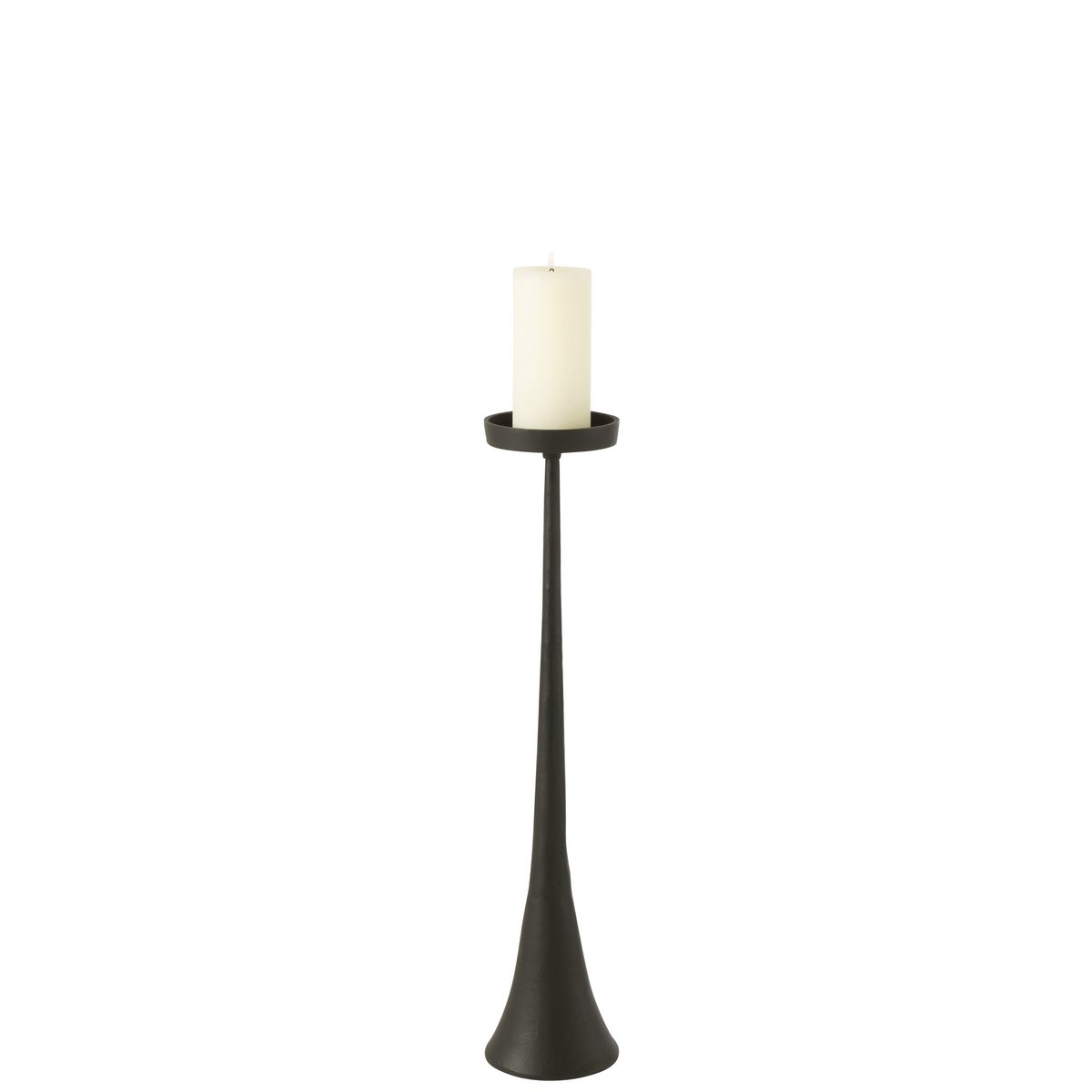 J-Line kandelaar Luky - aluminium - zwart - small