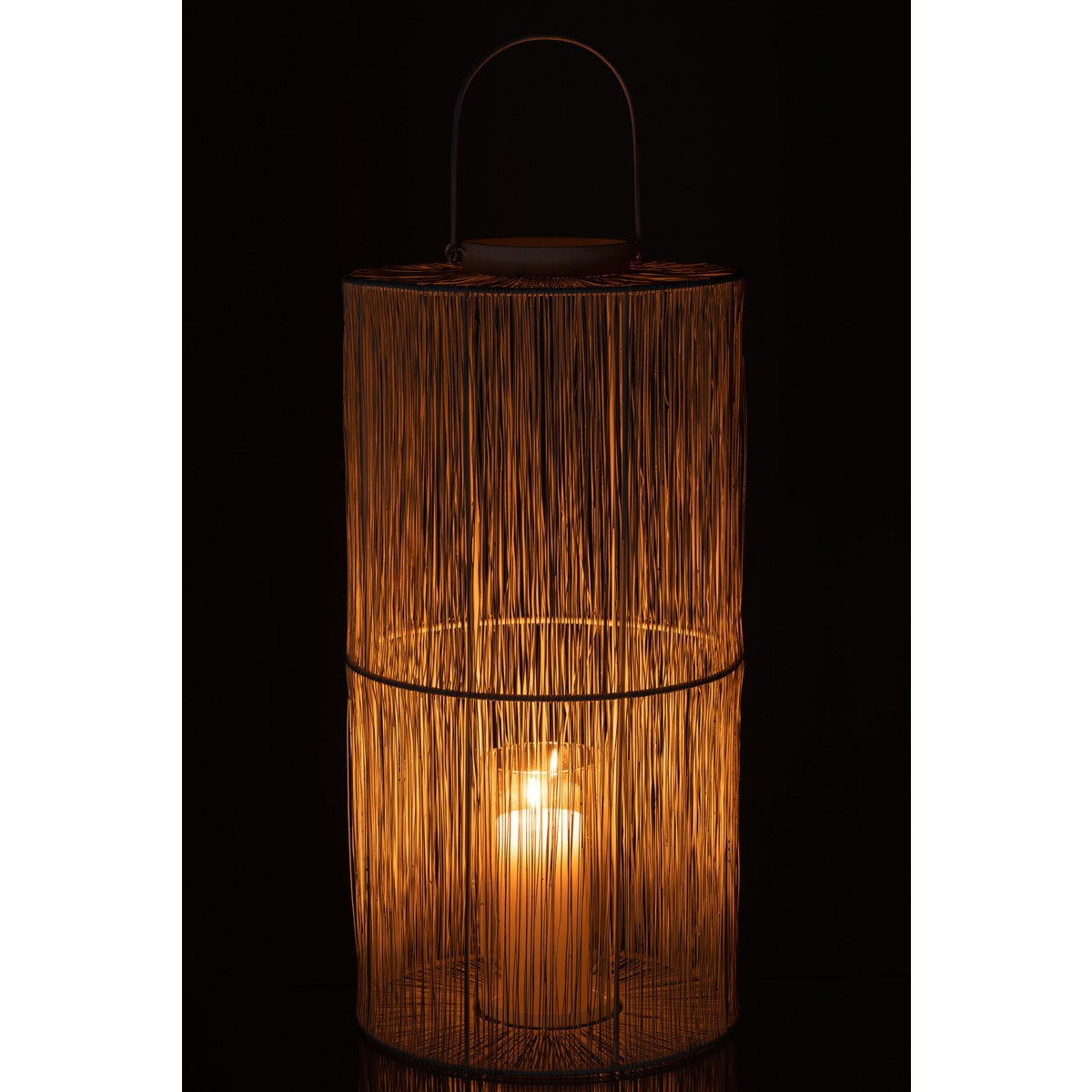 J-Line lantaarn - metaal - wit - large