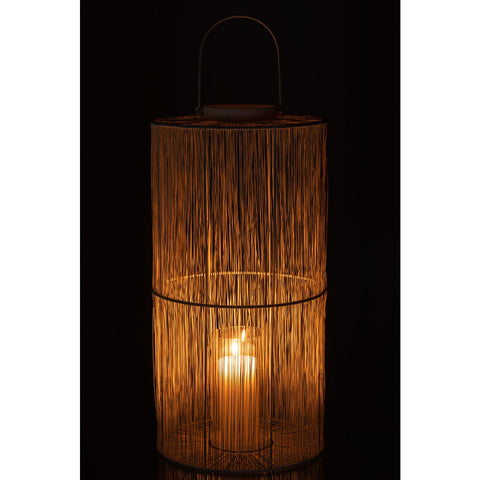 J-Line lantaarn - metaal - wit - large