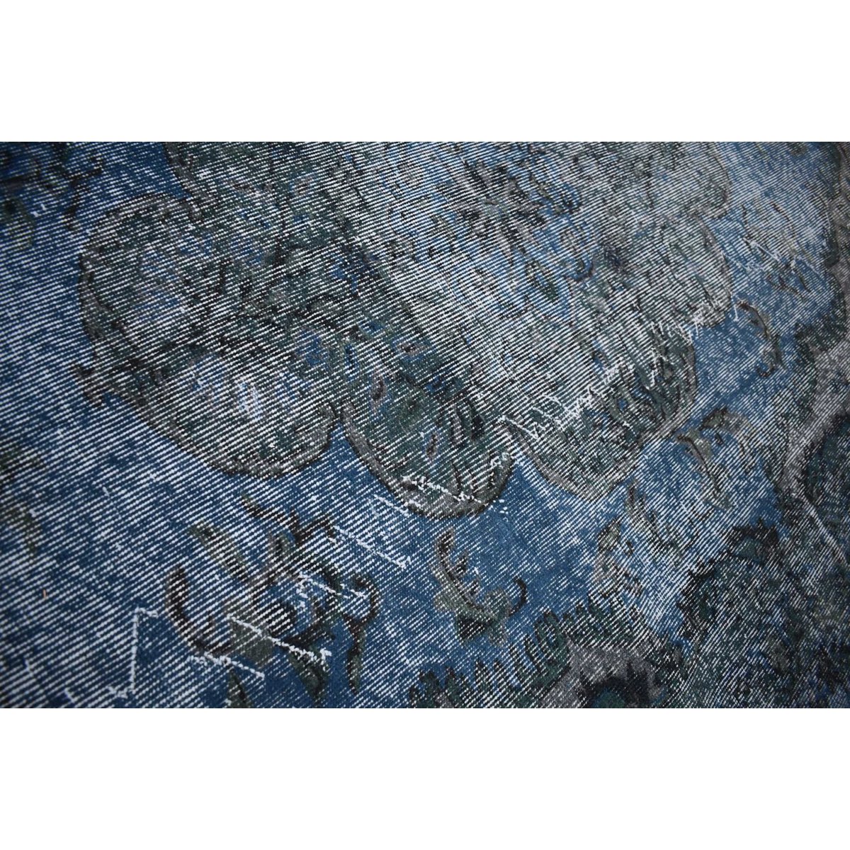 Blauw vintage vloerkleed - 270x170 cm - HANDGEMAAKT