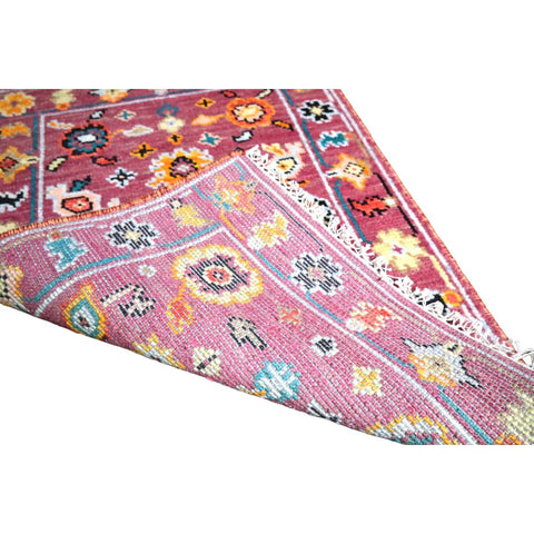 Roze Azeri vloerkleed - 95x67 cm - HANDGEMAAKT