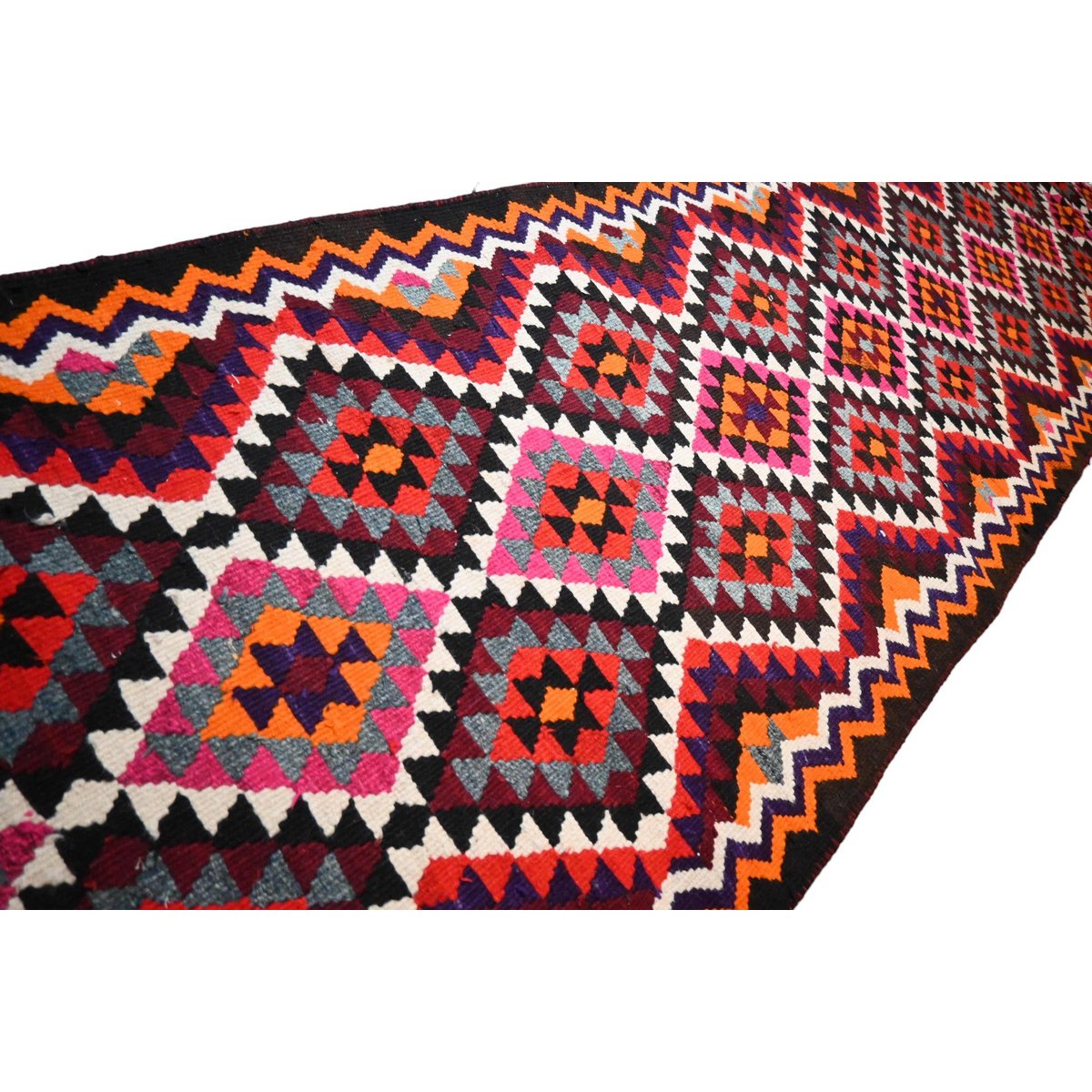 Extra lange Kurdi loper - 375x90 cm - HANDGEMAAKT