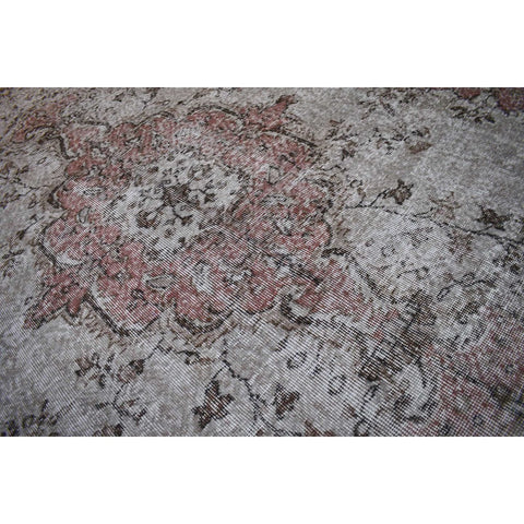 Grijs vintage vloerkleed - 284x178 cm - HANDGEMAAKT