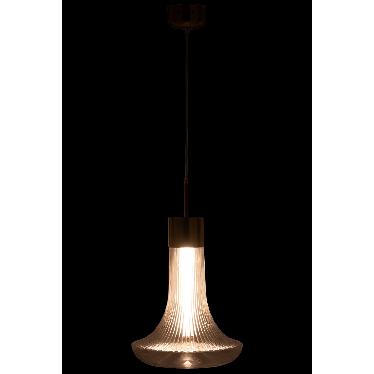 J-Line Hanglamp Led Goud Metaal Transparant