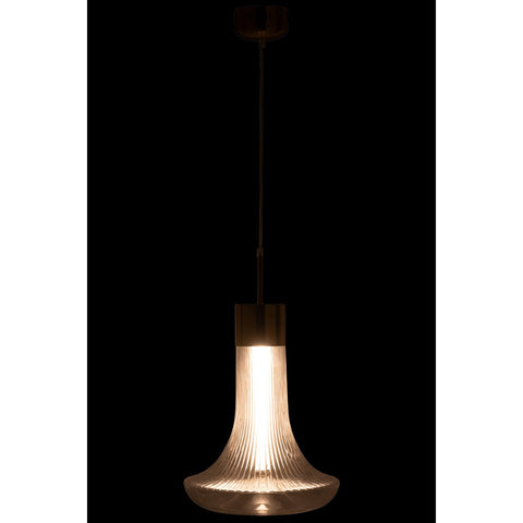 J-Line Hanglamp Led Goud Metaal Transparant