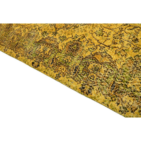Geel vintage vloerkleed - 316x176 cm - HANDGEMAAKT