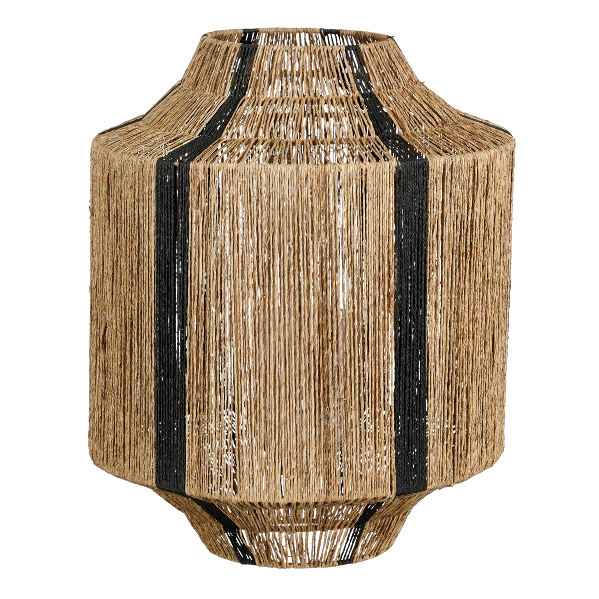 Liliano Lantaarn - H51 x Ø40 cm - Jute - Zwart