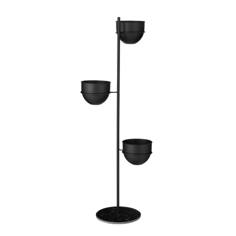 Planthouder Standaard - L40 x B33 x H140 cm - Zwart