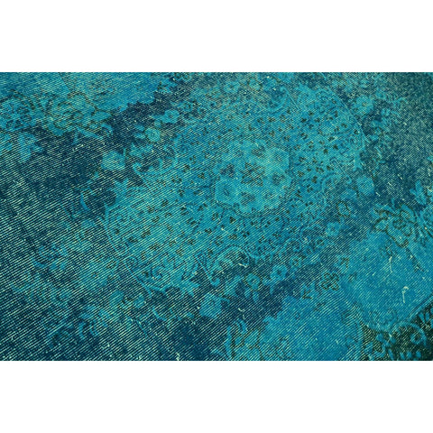 Turquoise vintage vloerkleed - 198x116 cm - HANDGEMAAKT