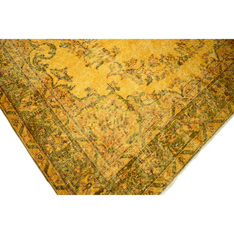 Geel vintage vloerkleed - 271x163 cm - HANDGEMAAKT