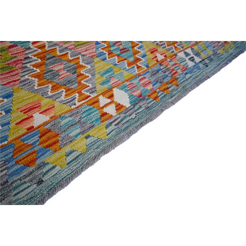 Kleurrijke kelim - 302x207 cm - HANDGEMAAKT