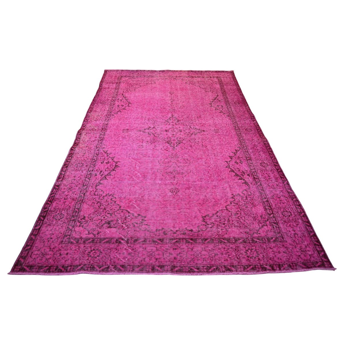 Roze vintage vloerkleed - 287x175 cm - HANDGEMAAKT