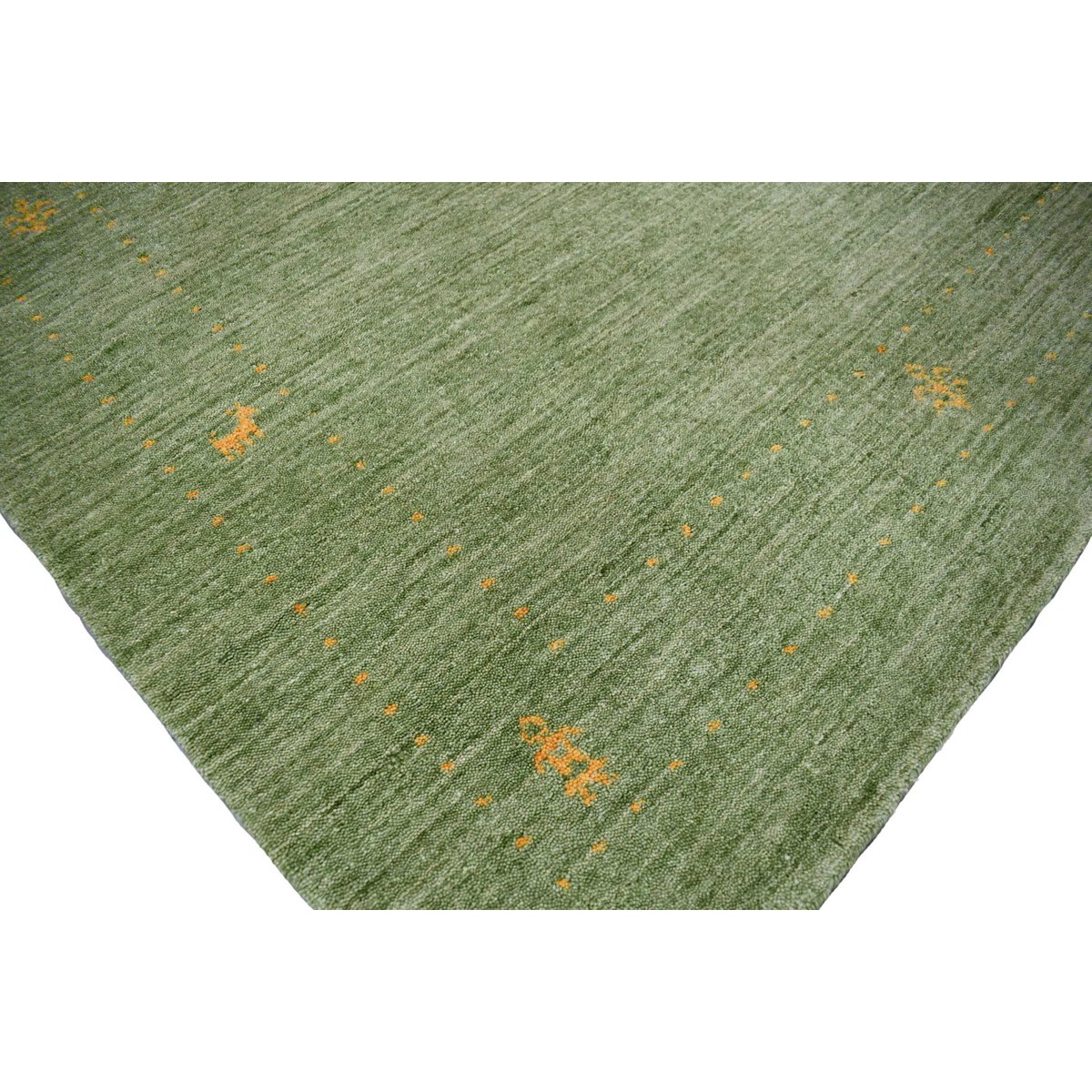Groen Gabbeh vloerkleed - 175x116 cm - HANDGEMAAKT