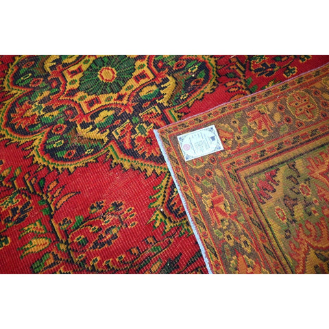 Rood vintage vloerkleed - 273x184 cm - HANDGEMAAKT