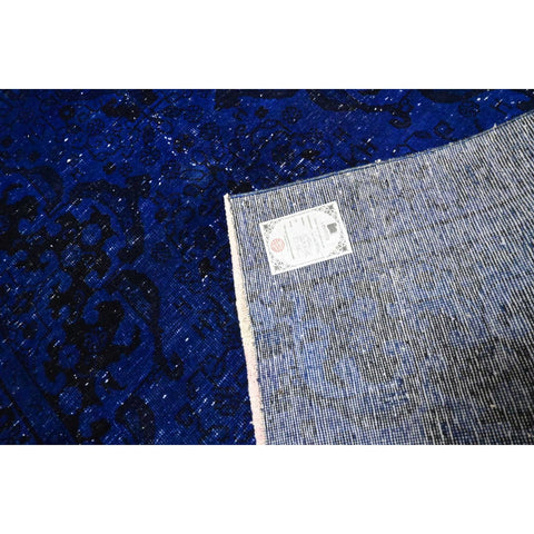 Blauw vintage vloerkleed - 226x112 cm - HANDGEMAAKT