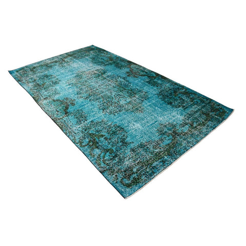 Turquoise vintage vloerkleed - 278x162 cm - HANDGEMAAKT