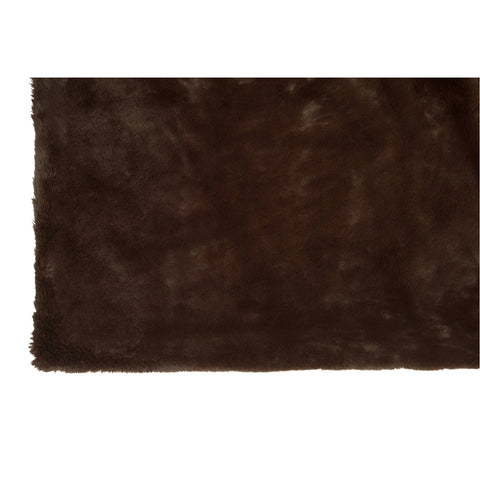 J-Line Plaid Cutie - polyester – 180x130 cm – donkerbruin