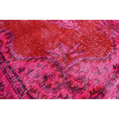 Roze vintage vloerkleed - 295x174 cm - HANDGEMAAKT