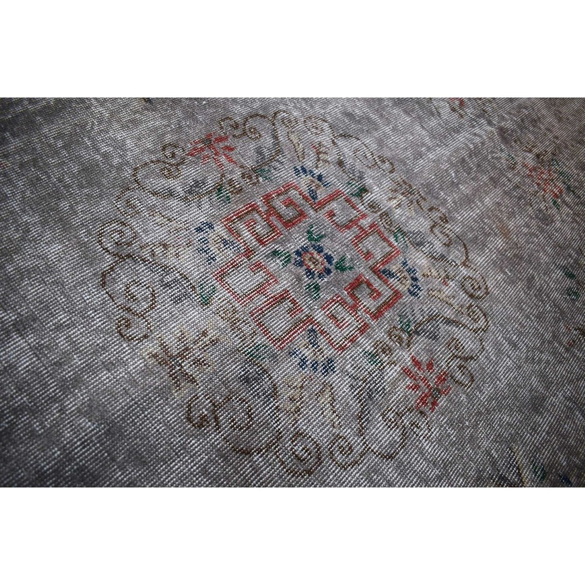 Grijs vintage vloerkleed - 268x127 cm - HANDGEMAAKT