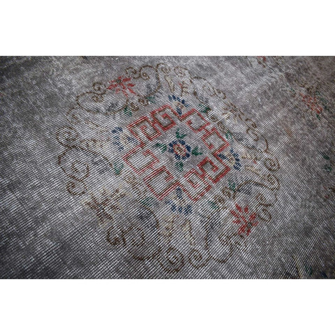 Grijs vintage vloerkleed - 268x127 cm - HANDGEMAAKT