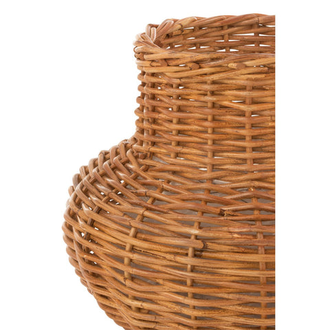 J-Line mand Vaasvorm Honing  - rotan - geel