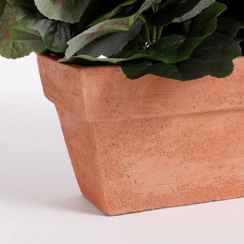 Geranium Kunstplant in Balkonbak - L29 x B13 x H40 cm - Zalmroze