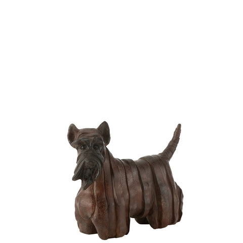 J-Line Scotse Terrier Hond Modern Resine Bruin Small