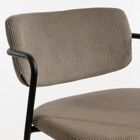 Nanet Barkruk - H91 cm - Velvet - Beige