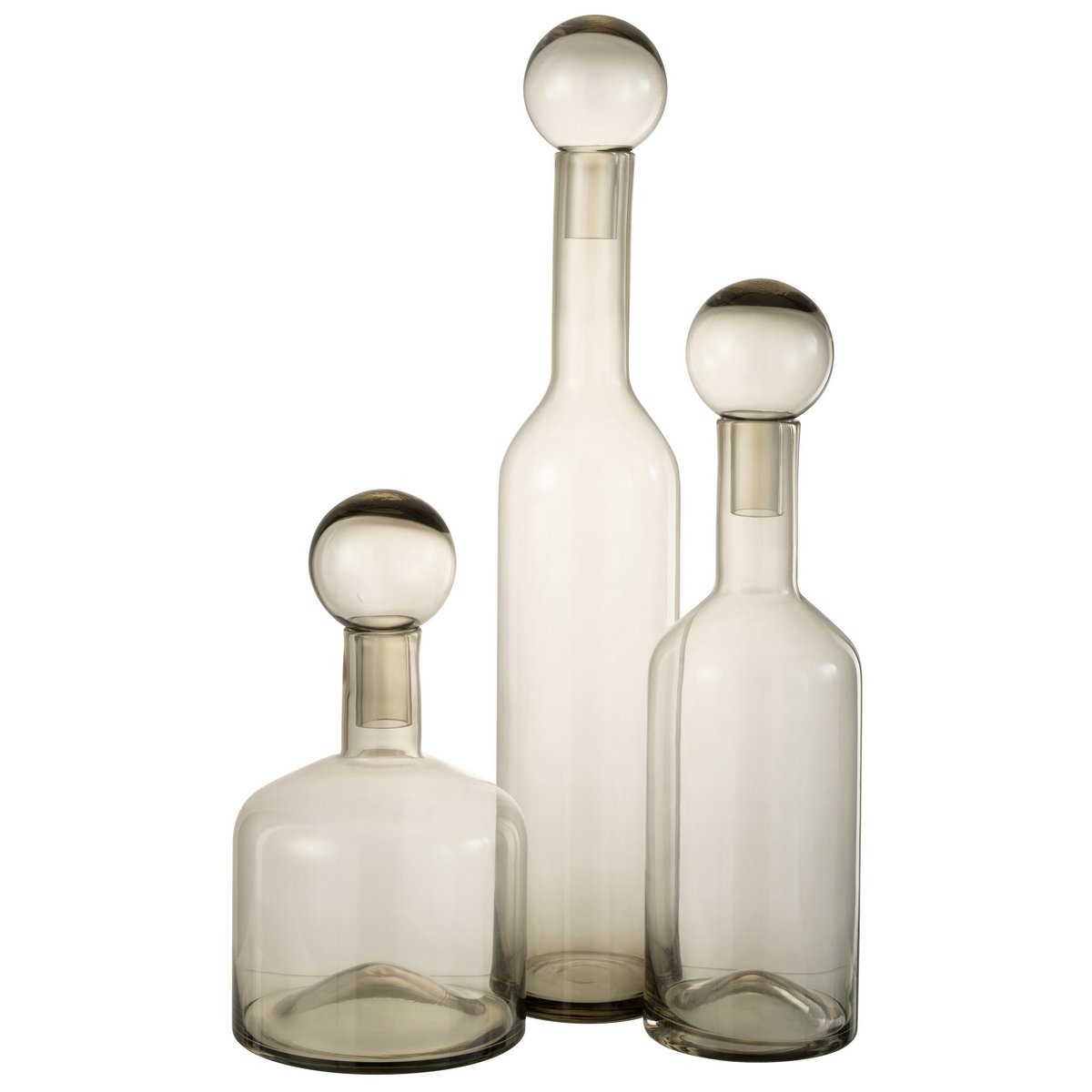 J-Line Deco Norma fles - glas - grijs - L