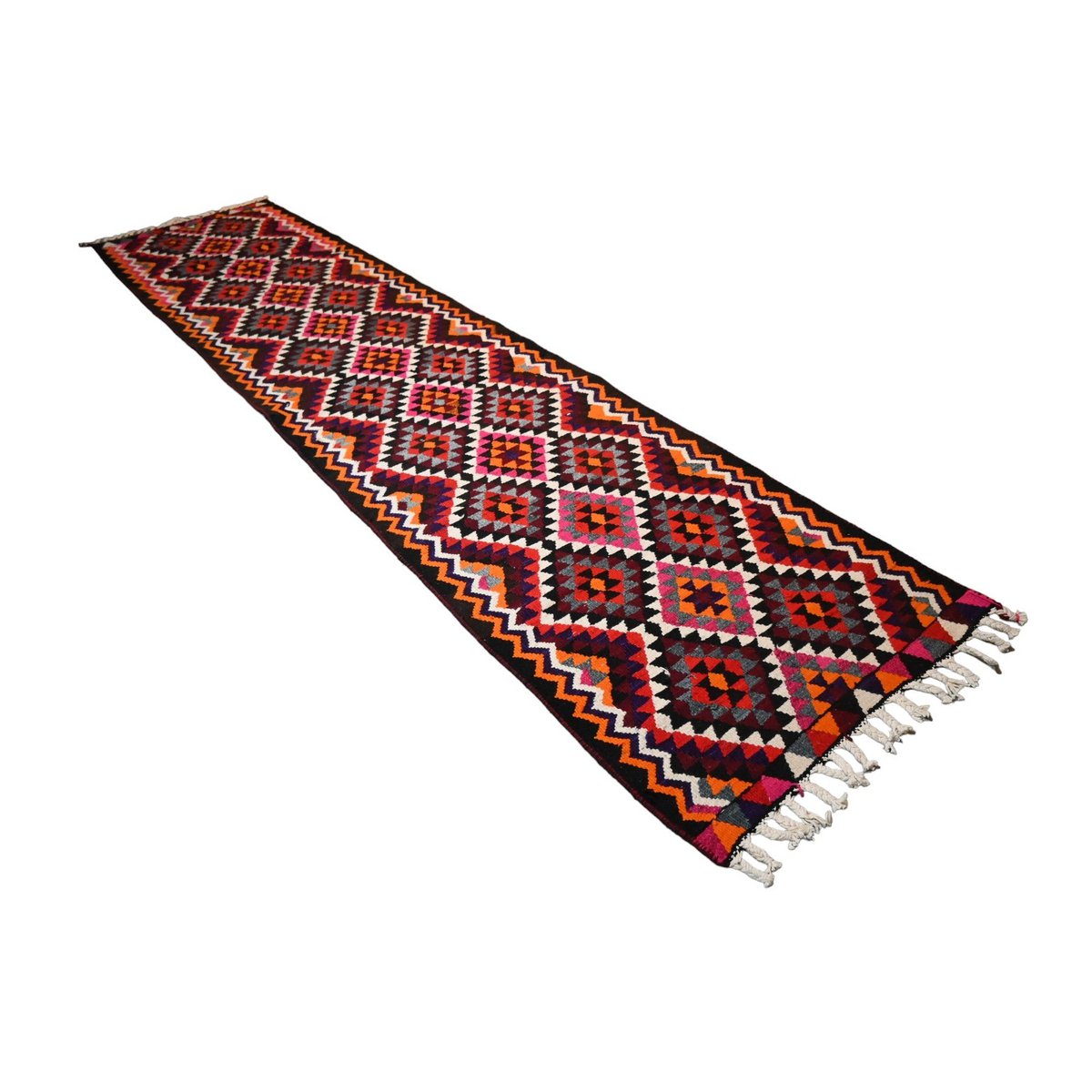 Extra lange Kurdi loper - 375x90 cm - HANDGEMAAKT
