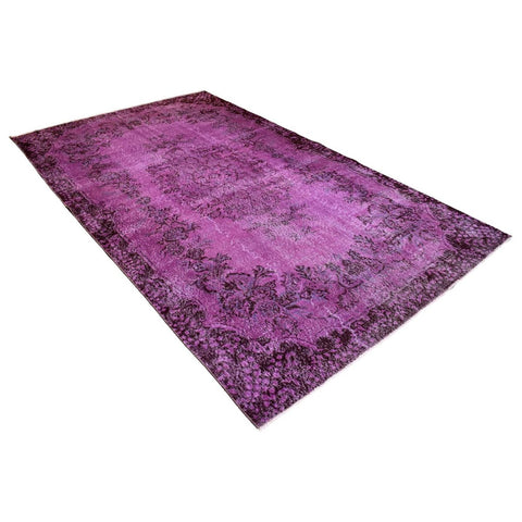 Paars vintage vloerkleed - 326x192 cm - HANDGEMAAKT