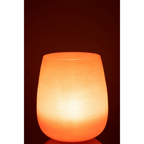 J-Line vaas Frosted - glas - koraal - 27.00 cm hoog