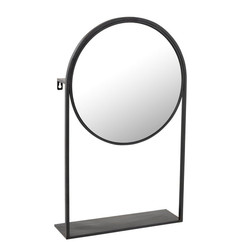 J-Line Spiegel Op Voet Metal/Glas Zwart