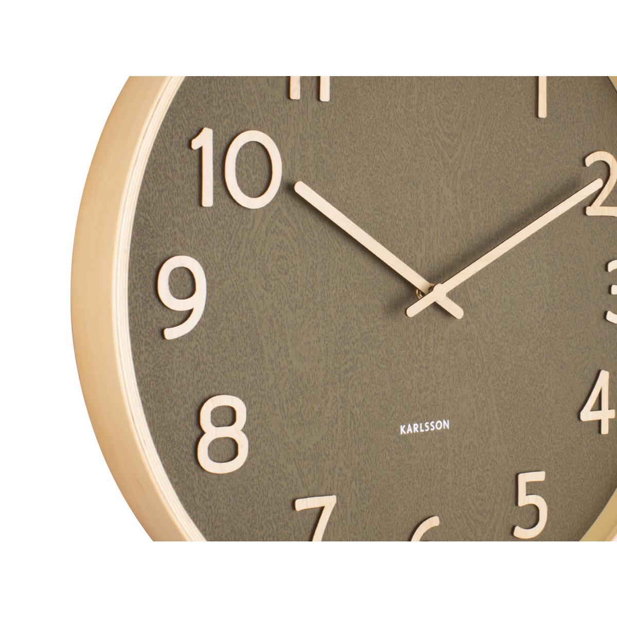 Wandklok Puur Houtnerf Medium