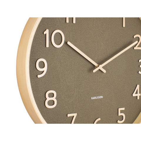 Wandklok Puur Houtnerf Medium