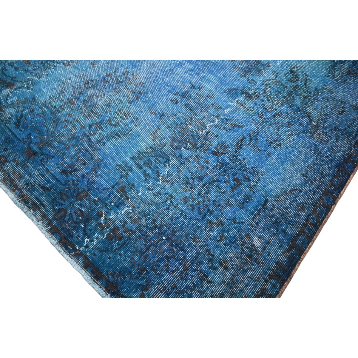 Blauw vintage vloerkleed - 268x164 cm - HANDGEMAAKT
