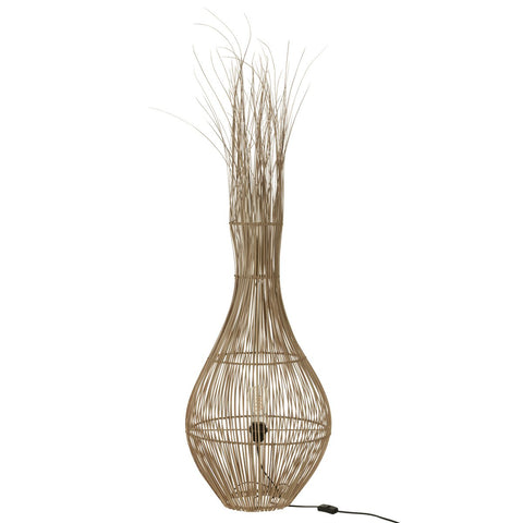 J-Line Staanlamp Peer Stokjes Kokosnoot Naturel