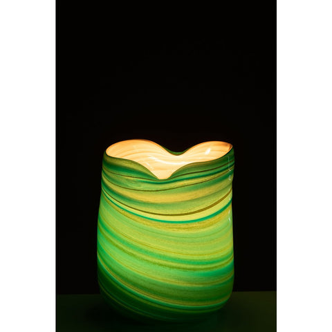 J-Line vaas Golf - glas - mix - small - 20.00 cm hoog