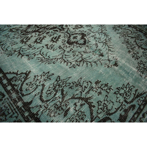 Turquoise vintage vloerkleed - 277x181 cm - HANDGEMAAKT