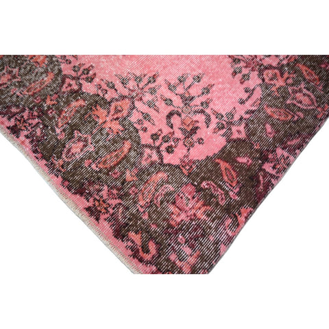 Roze vintage vloerkleed - 210x108 cm - HANDGEMAAKT