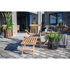 Arrecife Teak ligstoel - Ligstoel in teak. Verstelbare rugleuning met 4 standen