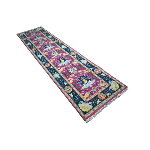 Kleurrijke Azeri loper - 285x80 cm - HANDGEMAAKT