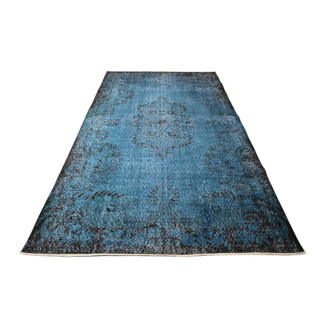 Blauw vintage vloerkleed - 270x158 cm - HANDGEMAAKT