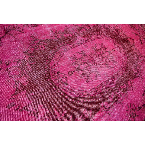 Roze vintage vloerkleed - 292x178 cm - HANDGEMAAKT