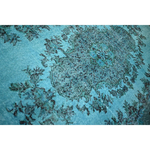 Turquoise vintage vloerkleed - 322x207 cm - HANDGEMAAKT