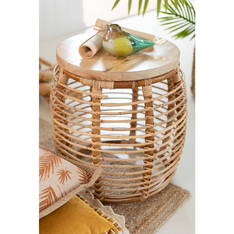 J-Line bijzettafel Ana - rotan - naturel
