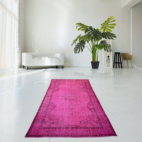 Roze vintage vloerkleed - 287x175 cm - HANDGEMAAKT