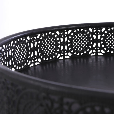 Lagune Bijzettafel - H58 x Ø40 cm - Metaal - Zwart
