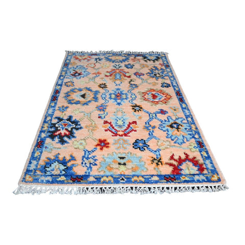 Roze Azeri vloerkleed - 94x66 cm - HANDGEMAAKT
